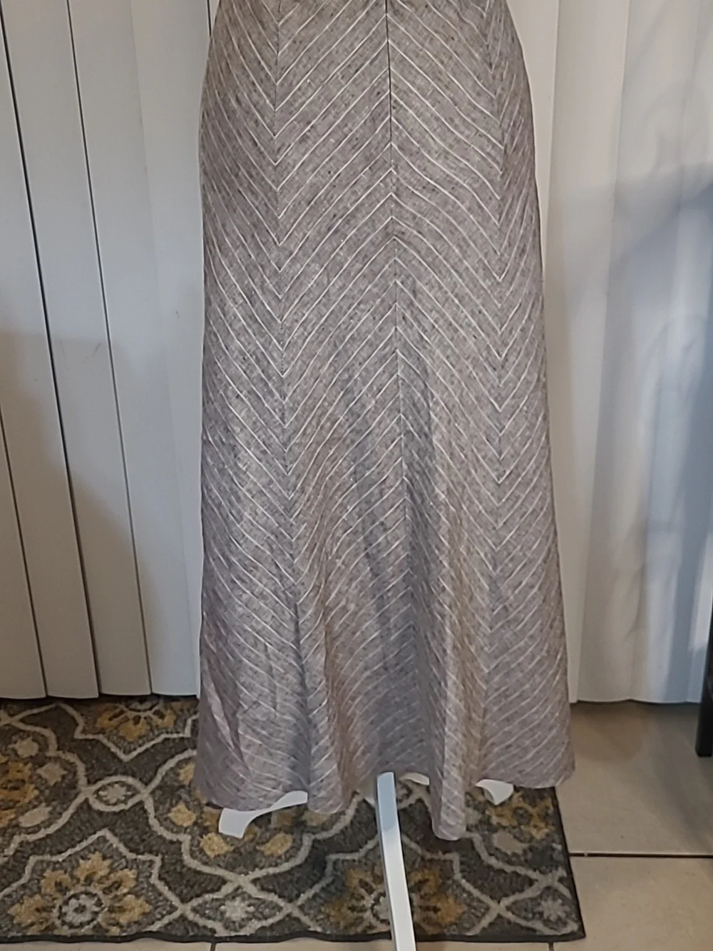 Vtg Orvis 100% Linen Herrington Maxi Skirt